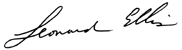 Leonard Ellis Signature